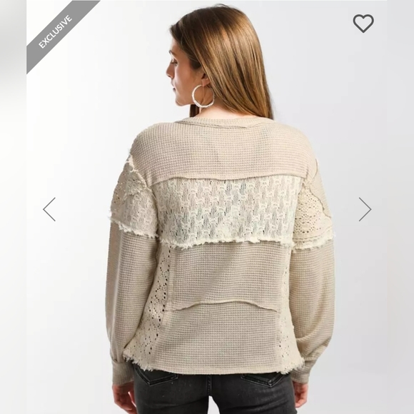 Waffle knit top boho - Picture 4 of 4